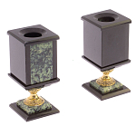 Настольный письменный набор из нефрита на ножках Executive Recruitment варинант исполнения - 3 | Loft Concept в Сочи