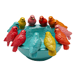 Декоративное дизайнерское блюдо разноцветные попугаи  варинант исполнения - 1 | Loft Concept в Сочи