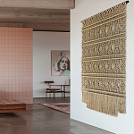 Панно на стену плетеное Макраме бежевый цвет  варинант исполнения - 4 | Loft Concept в Сочи