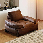 Кресло кожаное с деревянным каркасом Medieval Furniture варинант исполнения - 1 | Loft Concept в Сочи