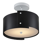 Потолочный светильник круглый светодиодный Semicircular White Panels чёрный варинант исполнения - 2 | Loft Concept в Сочи