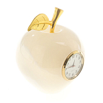 Часы настольные в виде яблока из натурального камня Оникс Stone Clock варинант исполнения - 4 | Loft Concept в Сочи