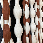 Дизайнерский Декор на стену с кисточками из хлопковых нитей wall panel Thread brushes варинант исполнения - 3 | Loft Concept в Сочи