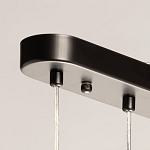 Люстра с 3-мя плафонами волнообразной формы цвета янтарь и 2-мя прозрачными шарообразными плафонами Lucid Rain  варинант исполнения - 10 | Loft Concept в Сочи