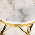 Кофейный столик на подстолье золотого цвета Noelle варинант исполнения - 4 | Loft Concept в Сочи
