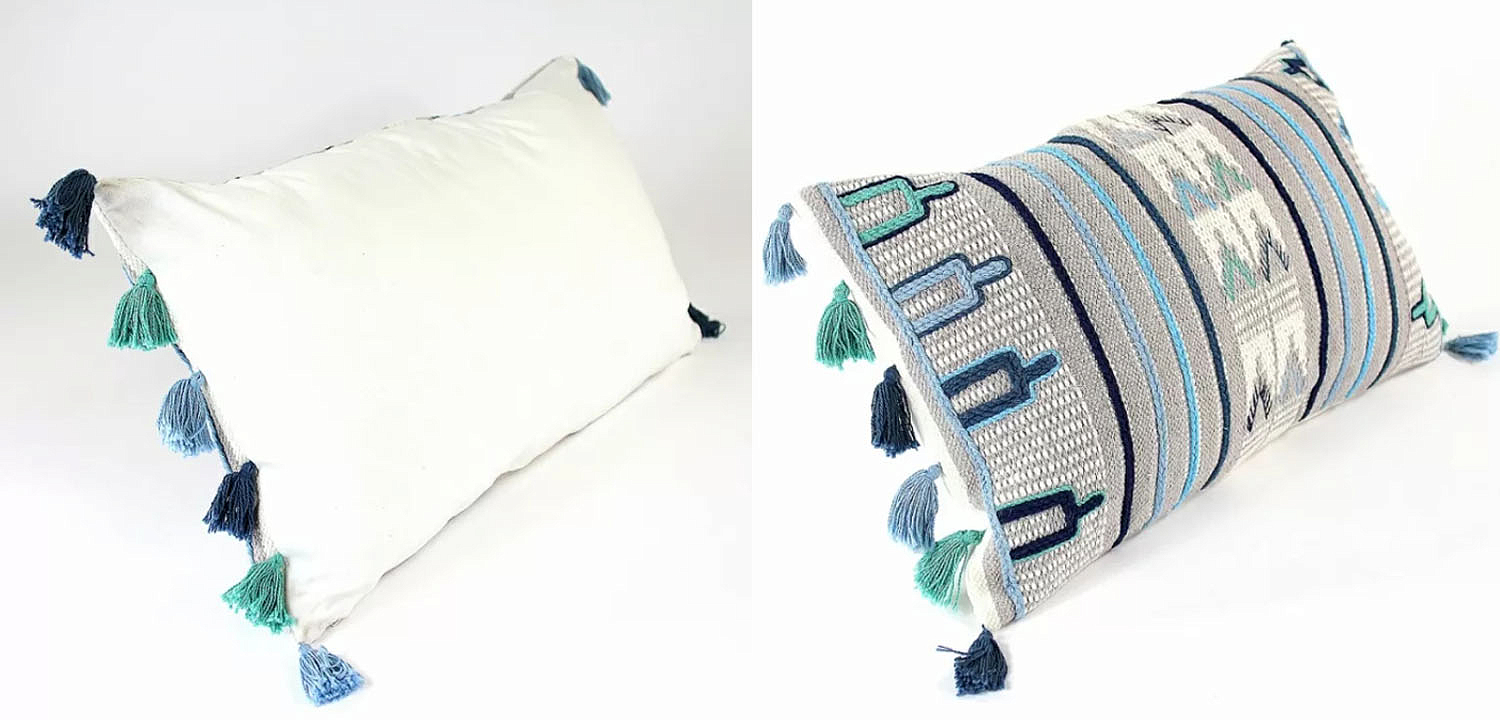Чехол на подушку Blue Ikat Чехол на подушку Blue Ikat - Loft-Concept в Сочи