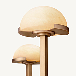 Люстрас 3-мя мраморными плафонами в форме купола Light Warm Light варинант исполнения - 4 | Loft Concept в Сочи