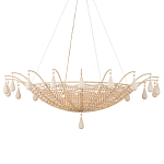 Люстра из деревянных бусин с подвесками в виде капель Wooden Beads варинант исполнения - 1 | Loft Concept в Сочи