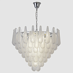 Люстра с подвесками из рифленного стекла в форме капель Textured Glass Chandelier варинант исполнения - 9 | Loft Concept в Сочи