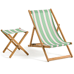 Шезлонг из акации и ткани Argentina варинант исполнения - 7 | Loft Concept в Сочи