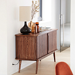 Низкий буфет с 2-мя раздвижными дверцами Toinette Light Cupboard варинант исполнения - 13 | Loft Concept в Сочи