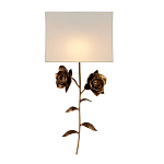 Бра с  каркасом в виде цветков розы и тканевым абажуром Flowers and Fox Roses варинант исполнения - 1 | Loft Concept в Сочи
