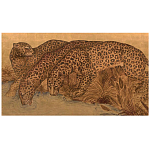 Картина с изображением Леопардов Leopards by stream варинант исполнения - 3 | Loft Concept в Сочи