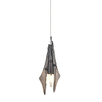 Подвесной светильник с черной металлической основой и рельефным плафоном Glass Pod варинант исполнения - 1 | Loft Concept в Сочи