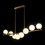 Люстра на штанге с 8-ю белыми шарообразными плафонами Bubble Chandelier варинант исполнения - 3 | Loft Concept в Сочи