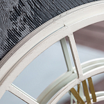 Зеркало настенное в белой металлической раме в виде часов Mirror Tower Clock варинант исполнения - 2 | Loft Concept в Сочи