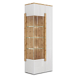 Шкаф-витрина двухдверная с белым глянцевым фасадом Grace of Furniture варинант исполнения - 1 | Loft Concept в Сочи