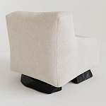 Кресло Cannes с мягкой обивкой букле молочного цвета  варинант исполнения - 3 | Loft Concept в Сочи