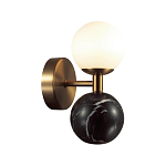 Бра с шарообразным матовым плафоном и шаром из камня на металлическом основании Orb Essence варинант исполнения - 7 | Loft Concept в Сочи