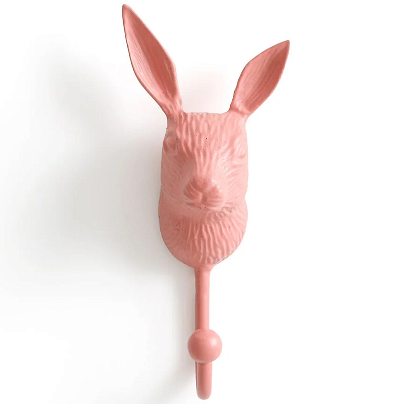 Настенный крючок в виде зайца Hare Wall Hook Pink Розовый Настенный крючок в виде зайца Hare Wall Hook Pink Розовый в Сочи | Loft Concept