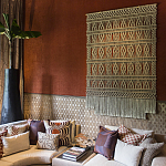 Панно на стену плетеное Макраме бежевый цвет  варинант исполнения - 9 | Loft Concept в Сочи