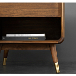 Прикроватная деревянная тумба с ящиком и нишей для хранения Moon Walnut Furniture варинант исполнения - 4 | Loft Concept в Сочи