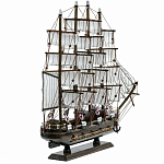 Декоративная модель деревянного тёмно-коричневого парусника в подарочной упаковке With The low варинант исполнения - 2 | Loft Concept в Сочи