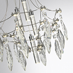 Люстра подвесная из металла с хрустальными подвесками прозрачного цвета Quasar 41 варинант исполнения - 9 | Loft Concept в Сочи