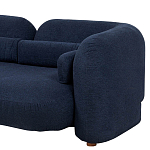 Дизайнерский двухместный диван с мягкими спинкой и подлокотниками синий Madelaine Sofa Blue варинант исполнения - 5 | Loft Concept в Сочи