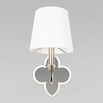 Бра с белым текстильным абажуром и фигурным основанием с зеркальной вставкой Vitorino варинант исполнения - 24 | Loft Concept в Сочи