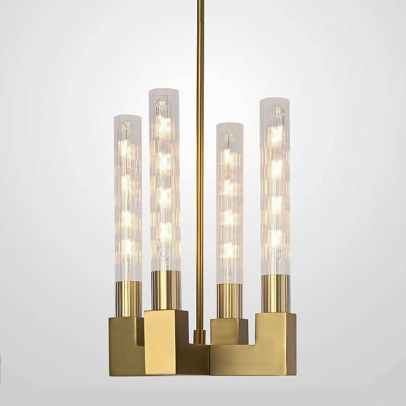 Люстра CANELLE Pendant lamp 4 Modern Brass Латунь в Сочи | Loft Concept 