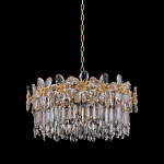 Люстра круглая с декоративными элементами в виде крупных хрустальных цветов Palace Gardens варинант исполнения - 1 | Loft Concept в Сочи