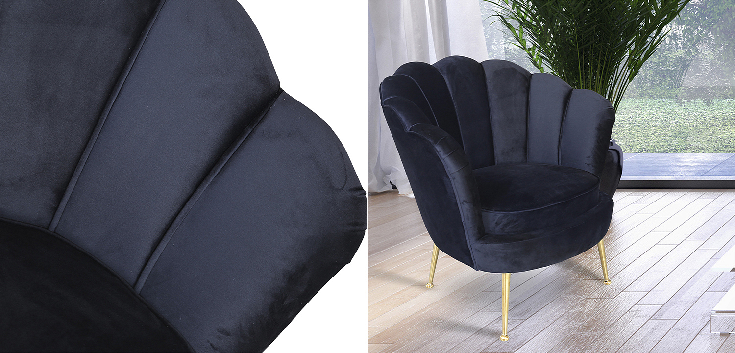 Кресло Trapezium Velur Black Кресло Trapezium Velur Black - Loft-Concept в Сочи