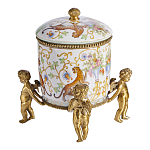 Шкатулка на ангелах из фарфора с бронзовыми элементам Eden Garden варинант исполнения - 2 | Loft Concept в Сочи