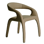 Стул обеденный бежевый из экокожи Unique Futuristic Chair варинант исполнения - 1 | Loft Concept в Сочи