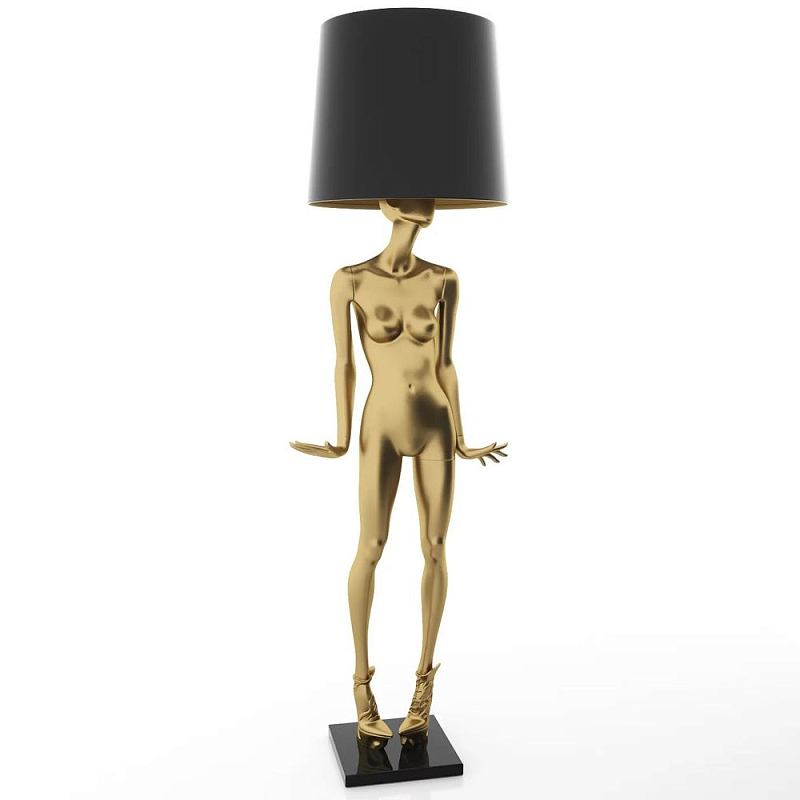 Лампа MANNEQUIN LAMP с абажуром модельный позинг Глянцевый черный Черный матовый Глянцевый белый Белый матовый Серый матовый Золотой Красный в Сочи | Loft Concept 