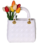 Декоративная ваза в виде сумки Bag Vase White варинант исполнения - 1 | Loft Concept в Сочи