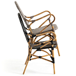 Кресло плетеное из ротанга Ronald Black White Rattan Chair варинант исполнения - 6 | Loft Concept в Сочи