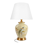 Настольная лампа бежевая с изображением птиц Slip Away варинант исполнения - 7 | Loft Concept в Сочи