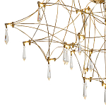 Потолочный светильник с тонкой металлической конструкцией цвета золото Quasar варинант исполнения - 3 | Loft Concept в Сочи