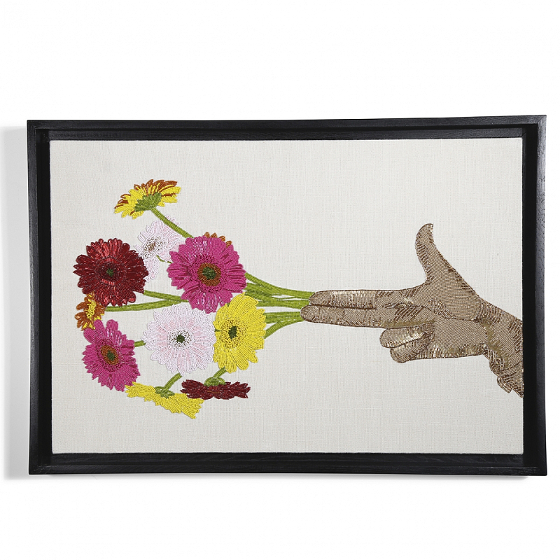 Панно Jonathan Adler FLOWER BEADED WALL ART Мульти Панно Jonathan Adler FLOWER BEADED WALL ART Мульти в Сочи | Loft Concept
