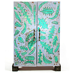 Премиальный Шкаф Defoliation двухстворчатый роспись зеленые листья  варинант исполнения - 2 | Loft Concept в Сочи