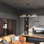 Люстра круглая с трубчатыми лампочками Vanguard Circle варинант исполнения - 4 | Loft Concept в Сочи