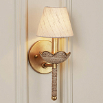 Бра из кованого железа с отделкой плетеной веревкой и сусальным золотом Parisian Style варинант исполнения - 5 | Loft Concept в Сочи