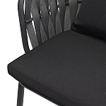 Стул мягкий с декором в виде плетеных лент на спинке и подлокотниках Semicircular Chair Decorated with Ribbons варинант исполнения - 11 | Loft Concept в Сочи