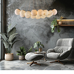 Люстра подвесная круглая с сферическими плафонами из натурального камня Glowing Spheres варинант исполнения - 8 | Loft Concept в Сочи