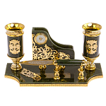 Настольный письменный набор из нефрита с ножом для бумаг в подарочной коробке Maecenas варинант исполнения - 1 | Loft Concept в Сочи