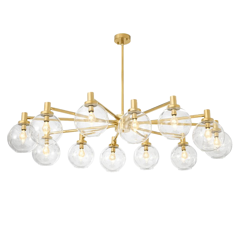 Люстра Chandelier Selva Золотой Прозрачное Стекло в Сочи | Loft Concept 