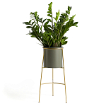 Кашпо из металла и латуни Elegance Elevated Planters оливковое  варинант исполнения - 2 | Loft Concept в Сочи