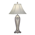 Настольная лампа с белым тканевым абажуром в форме колокола Stiffel варинант исполнения - 2 | Loft Concept в Сочи